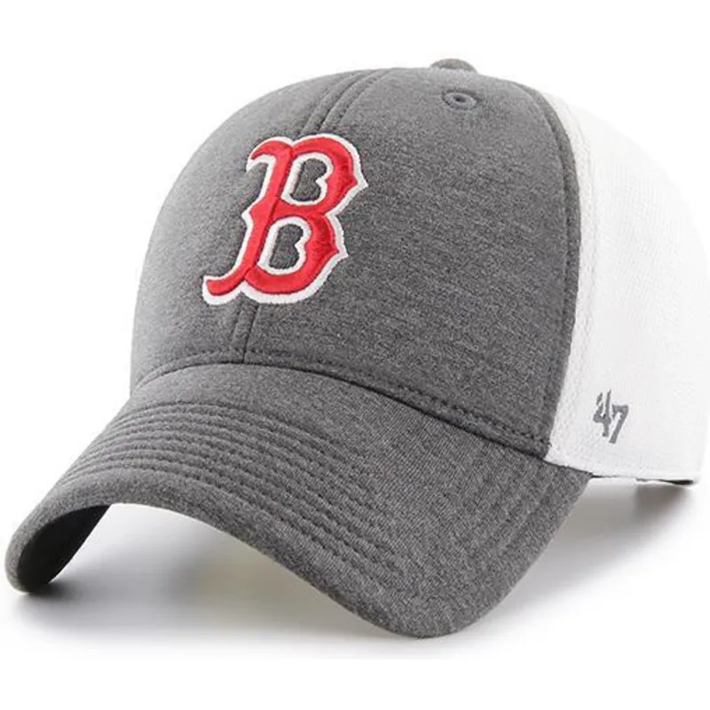 kasketter-buet-gra-justerbar-rem-fra-boston-red-sox-mlb-af-47-brand