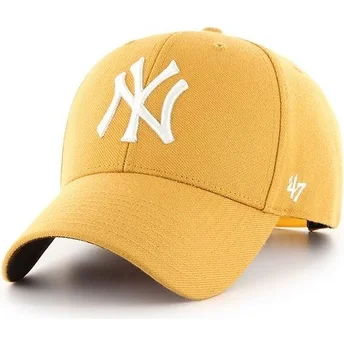 47 Brand Curved Brim New York Yankees MLB MVP Gul Snapback Cap
