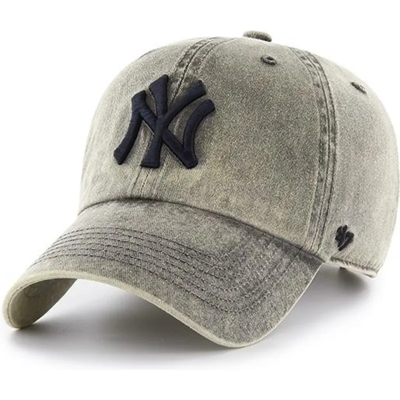 kasketter-buet-gra-justerbar-rem-fra-new-york-yankees-mlb-af-47-brand
