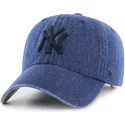 47-brand-curved-brim-new-york-yankees-mlb-clean-up-meadowood-navy-blue-denim-cap