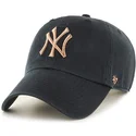 kasketter-buet-sort-justerbar-rem-bronce-fra-new-york-yankees-mlb-af-47-brand