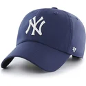 kasketter-buet-marinebla-justerbar-rem-fra-new-york-yankees-mlb-af-47-brand