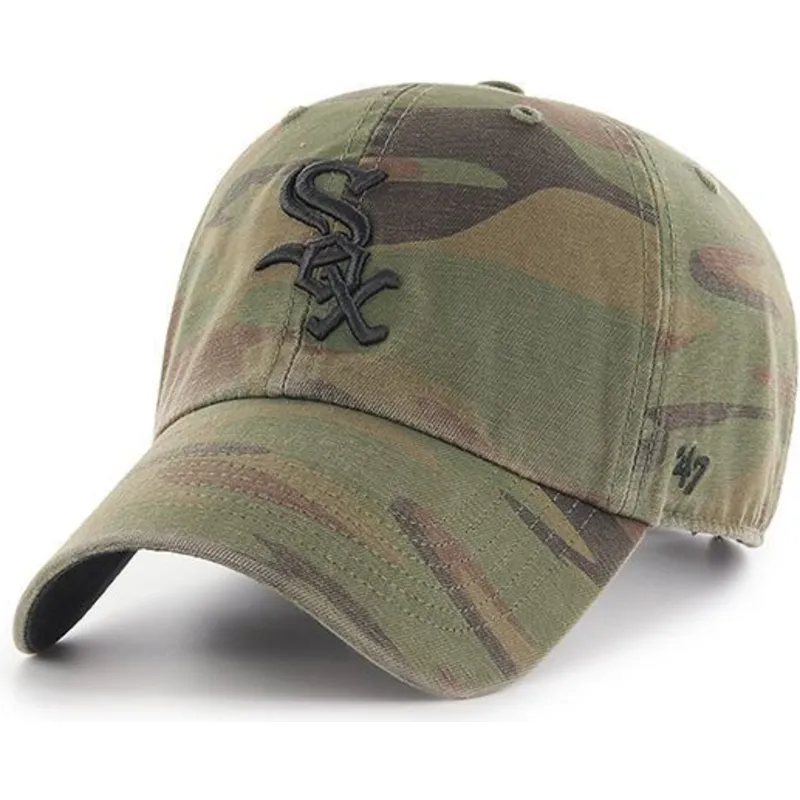 kasketter-buet-camouflage-justerbar-rem-negro-fra-chicago-white-sox-mlb-af-47-brand kasketter-buet-camouflage-justerbar-rem-negro-fra-chicago-white-sox-mlb-af-47-brand