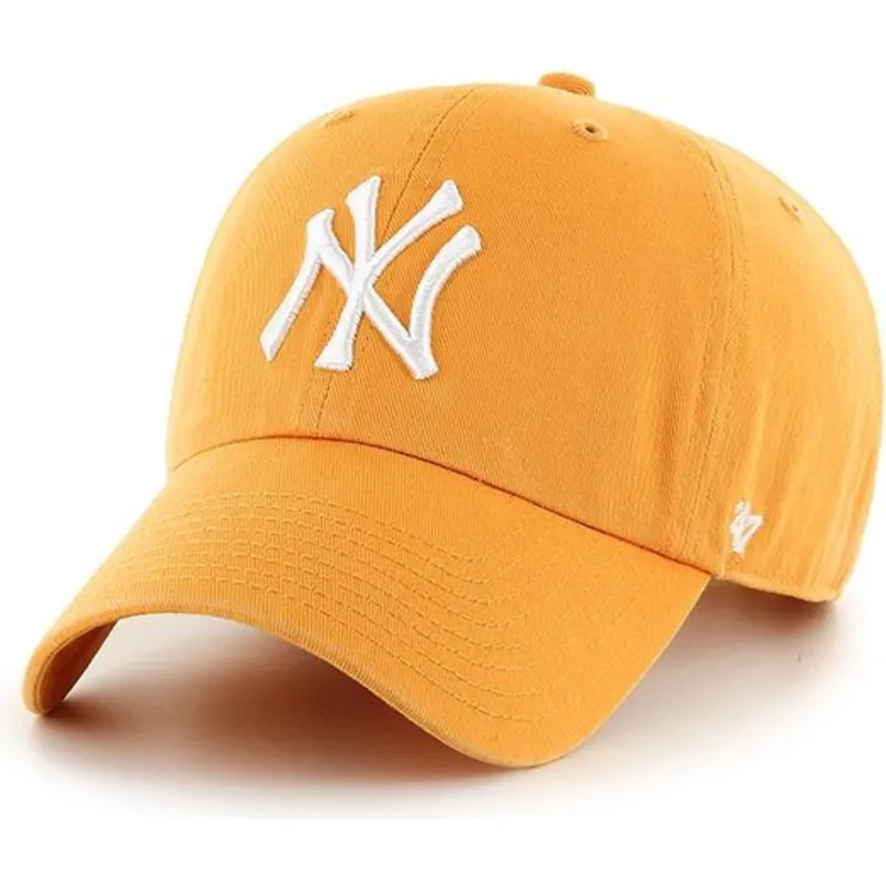 kasketter-buet-gul-justerbar-rem-fra-new-york-yankees-mlb-af-47-brand