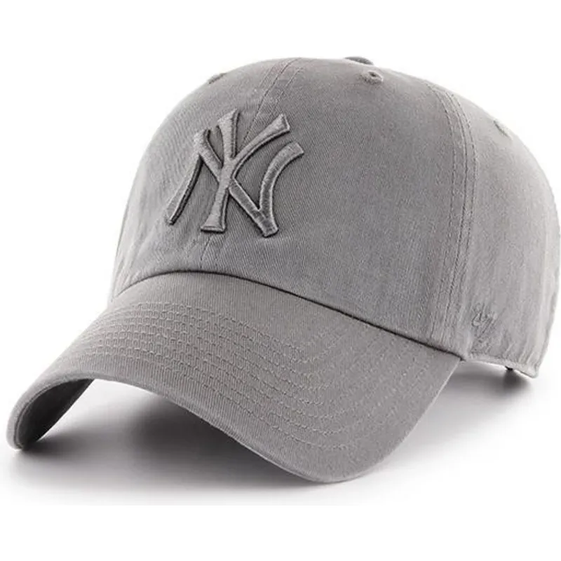 kasketter-buet-gra-justerbar-rem-fra-new-york-yankees-mlb-af-47-brand