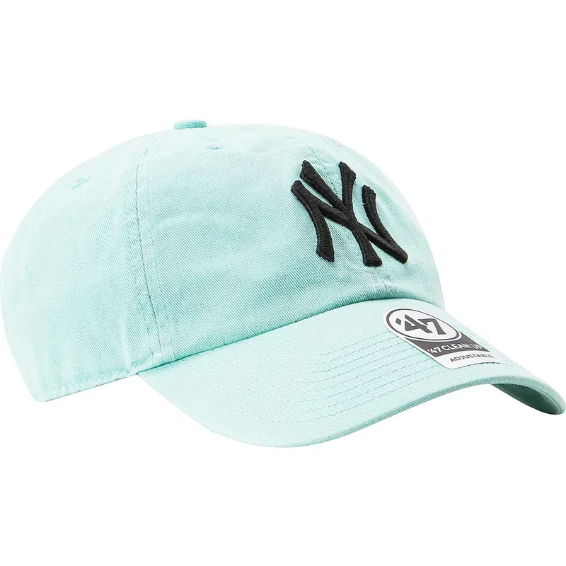 new-york-yankees-mlb-clean-up-kasket-med-buet-skygge-i-tiffany-bla-fra-47-brand