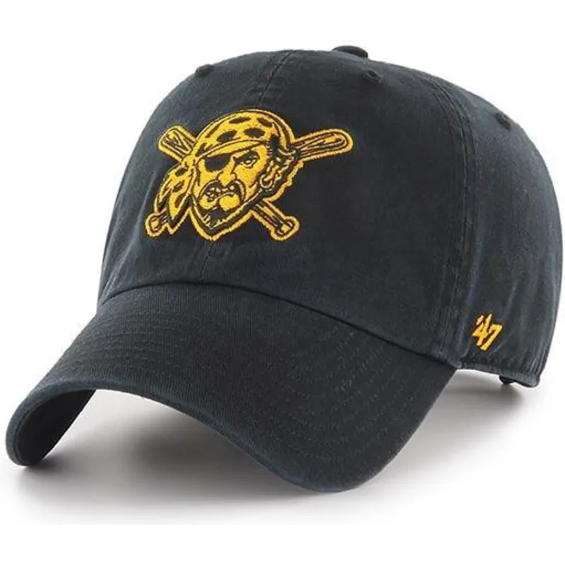 kasketter-buet-sort-justerbar-rem-fra-pittsburgh-pirates-mlb-af-47-brand