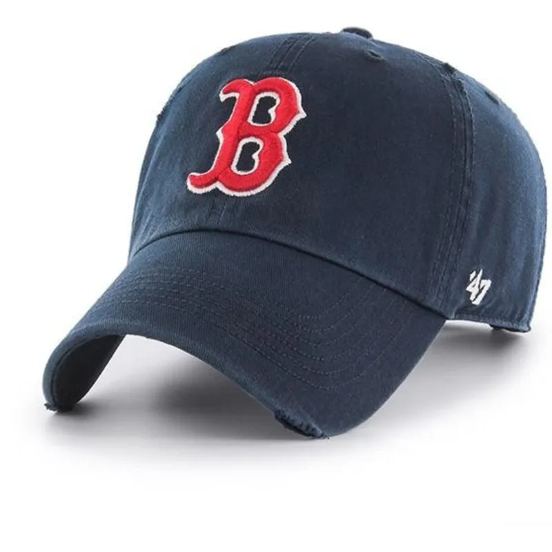 kasketter-buet-marinebla-justerbar-rem-fra-boston-red-sox-mlb-af-47-brand
