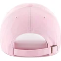 rosa-bojet-kasket-med-hvidt-los-angeles-dodgers-logo-mlb-clean-up-fra-47-brand