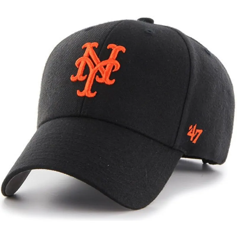 kasketter-buet-sort-justerbar-rem-fra-new-york-mets-mlb-af-47-brand