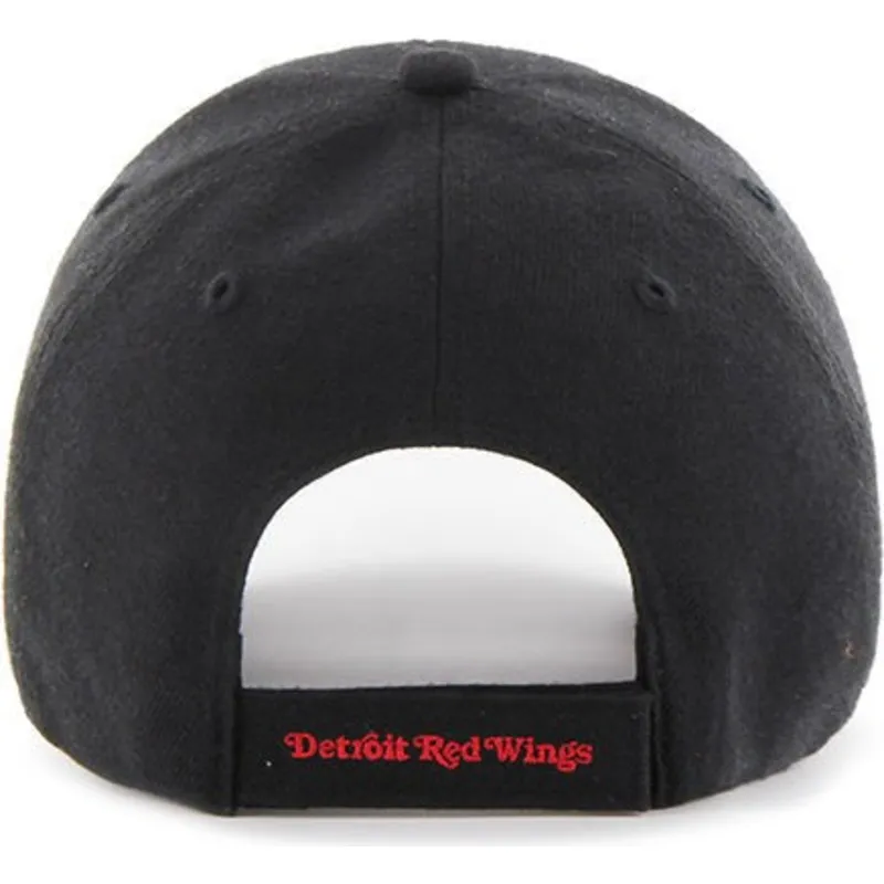 sort-buet-kasket-med-rodt-logo-fra-detroit-red-wings-nhl-mvp-fra-47-brand
