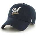 kasketter-buet-marinebla-justerbar-rem-fra-milwaukee-brewers-mlb-af-47-brand