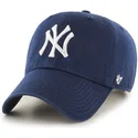 kasketter-buet-marinebla-justerbar-rem-claro-fra-new-york-yankees-mlb-af-47-brand