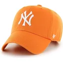 new-york-yankees-mlb-clean-up-kasket-med-buet-skygge-i-vibrant-orange-fra-47-brand