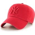 kasketter-buet-rod-justerbar-rem-fra-new-york-yankees-mlb-af-47-brand