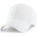 hvid-buet-kasket-med-new-york-yankees-logo-mlb-clean-up-fra-47-brand