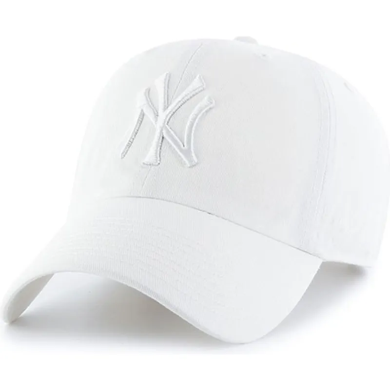 kasketter-buet-hvid-justerbar-rem-fra-new-york-yankees-mlb-af-47-brand kasketter-buet-hvid-justerbar-rem-fra-new-york-yankees-mlb-af-47-brand