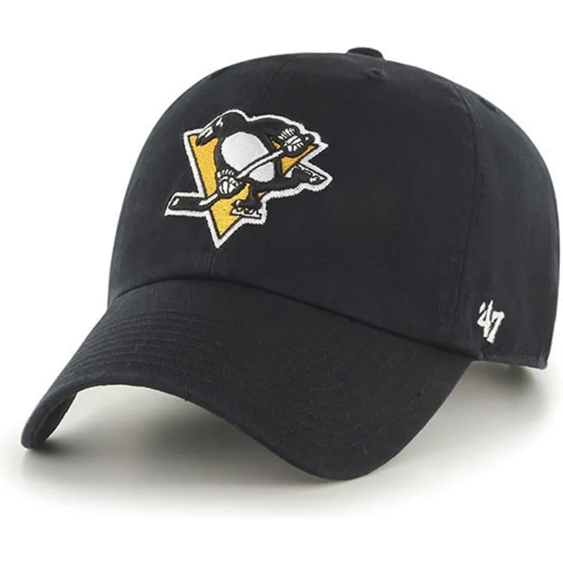 kasketter-buet-sort-justerbar-rem-fra-pittsburgh-penguins-nhl-af-47-brand kasketter-buet-sort-justerbar-rem-fra-pittsburgh-penguins-nhl-af-47-brand