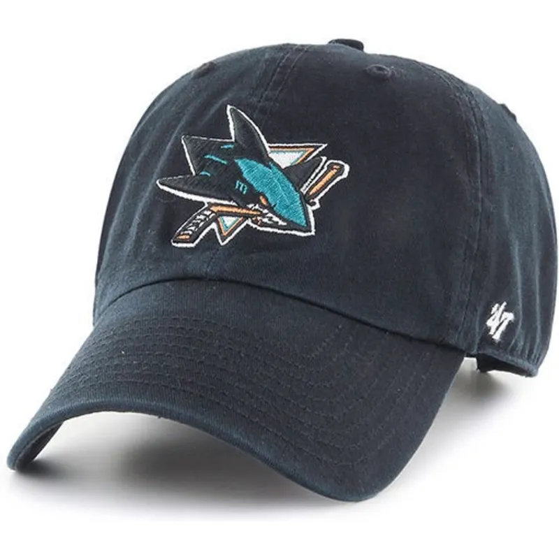 sort-buet-kasket-fra-san-jose-sharks-nhl-clean-up-fra-47-brand