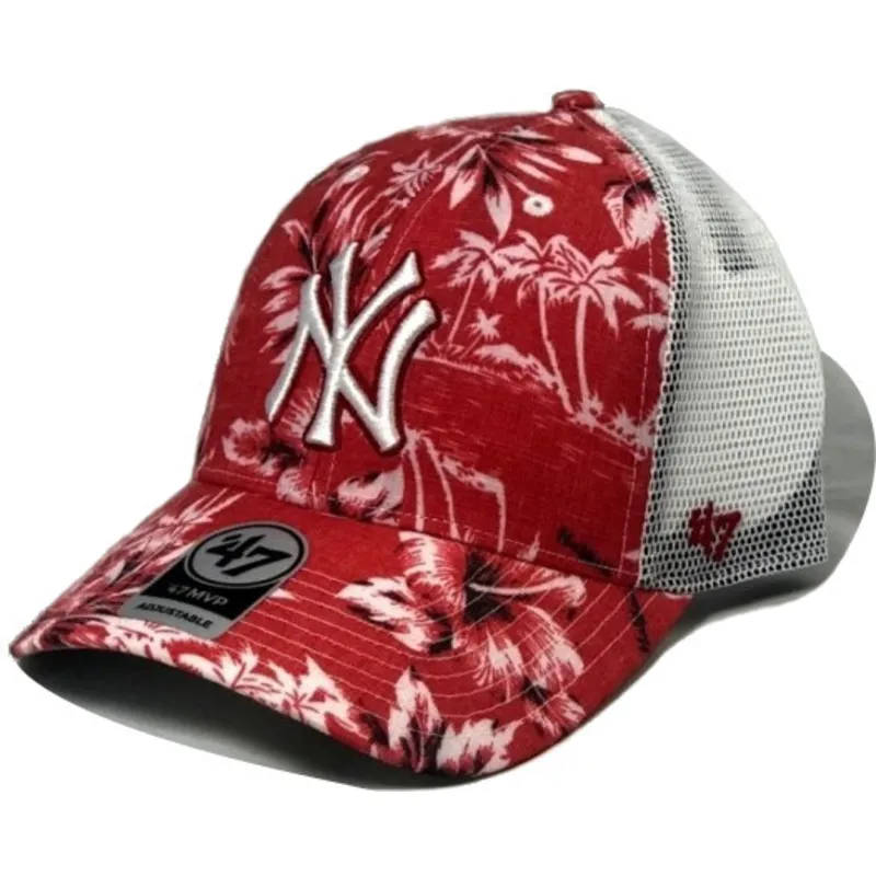 kasketter-buet-rod-snapback-fra-new-york-yankees-mlb-af-47-brand