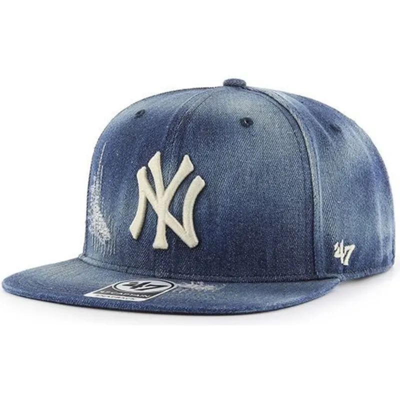 kasketter-flad-marinebla-snapback-vaquero-fra-new-york-yankees-mlb-af-47-brand