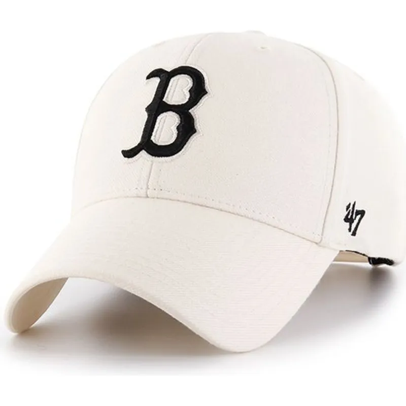 kasketter-buet-creme-snapback-fra-boston-red-sox-mlb-af-47-brand