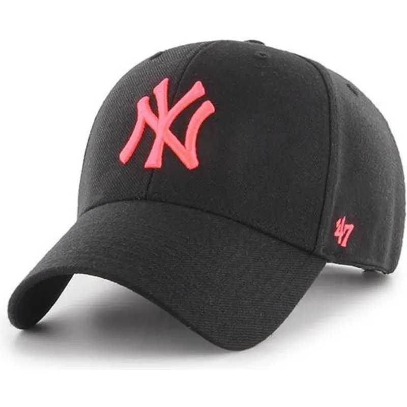 kasketter-buet-sort-snapback-rosa-fra-new-york-yankees-mlb-af-47-brand