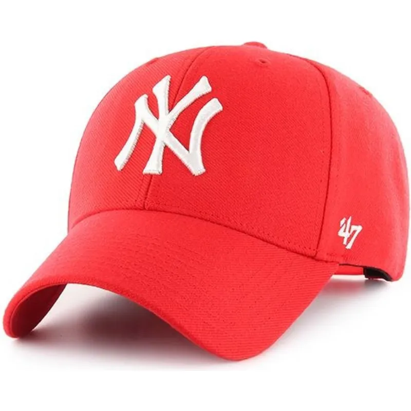 kasketter-buet-rod-snapback-fra-new-york-yankees-mlb-af-47-brand