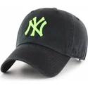 sort-buet-kasket-med-gront-new-york-yankees-logo-mlb-clean-up-fra-47-brand