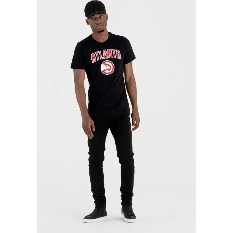 t-shirt-kort-aerme-sort-de-fra-atlanta-hawks-nba-af-new-era