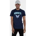 t-shirt-kort-aerme-marinebla-de-fra-charlotte-hornets-nba-af-new-era