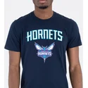 t-shirt-kort-aerme-marinebla-de-fra-charlotte-hornets-nba-af-new-era