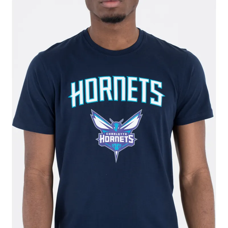 t-shirt-kort-aerme-marinebla-de-fra-charlotte-hornets-nba-af-new-era