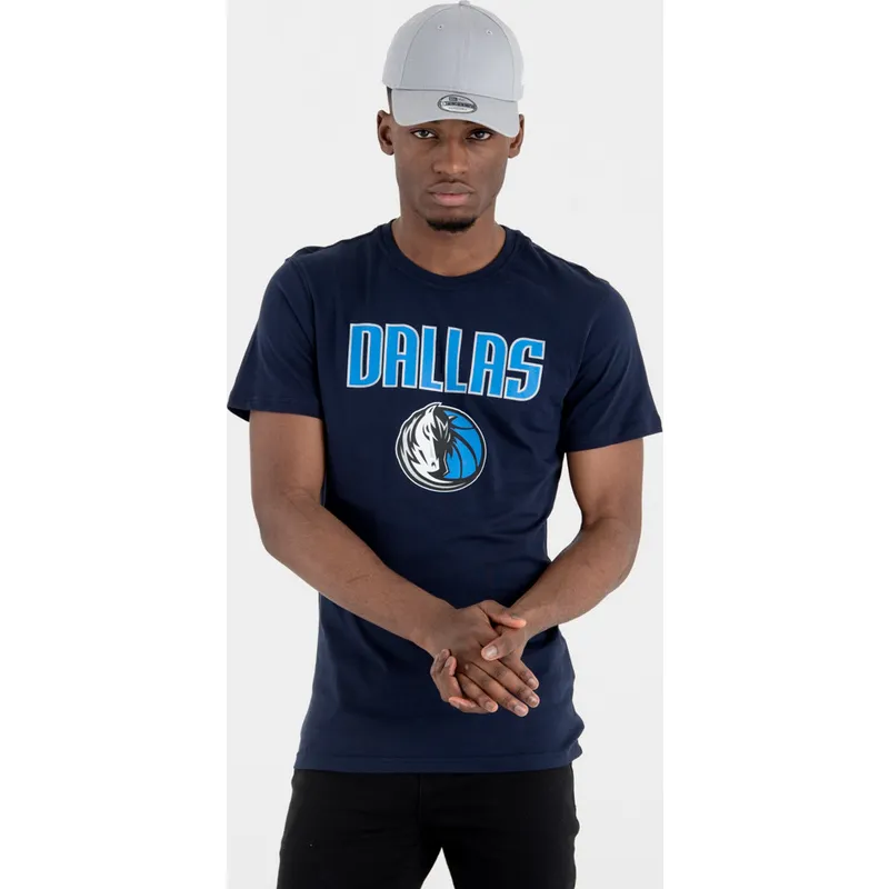 t-shirt-kort-aerme-marinebla-de-fra-dallas-mavericks-nba-af-new-era