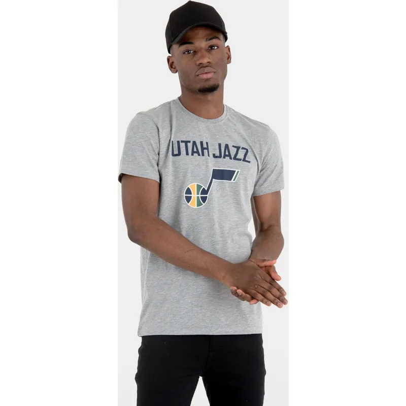 t-shirt-kort-aerme-gra-de-fra-utah-jazz-nba-af-new-era