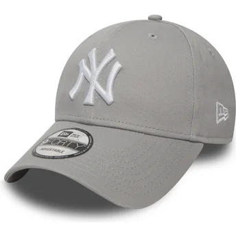 gra-justerbar-curved-kasket-9forty-essential-fra-new-york-yankees-mlb-fra-new-era