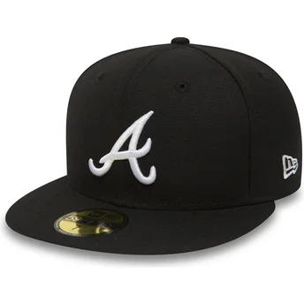 sort-fitted-59fifty-essential-flad-kasket-fra-atlanta-braves-mlb-af-new-era