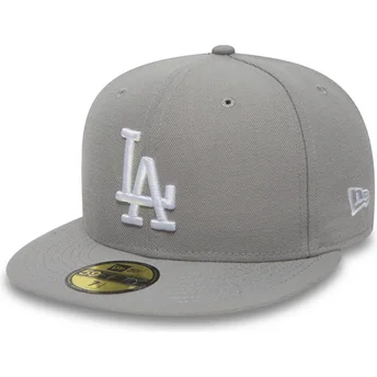 Grå fladskygget 59FIFTY Essential kasket fra Los Angeles Dodgers MLB af New Era