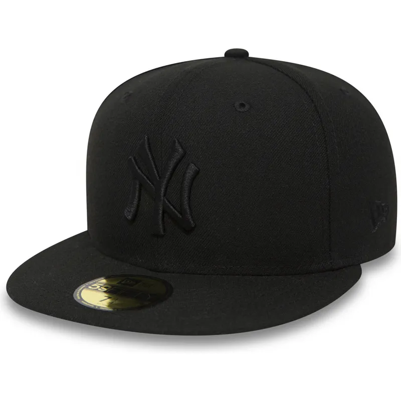 sort-fitted-59fifty-black-on-black-kasket-fra-new-york-yankees-mlb-af-new-era