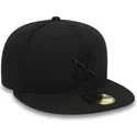 sort-justerbar-59fifty-black-on-black-new-york-yankees-mlb-kasket-fra-new-era