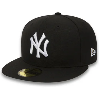 New Era 59FIFTY Essential sort justerbar flad kasket med New York Yankees MLB