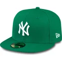 kasketter-flad-gron-tilpasset-59fifty-essential-fra-new-york-yankees-mlb-af-new-era