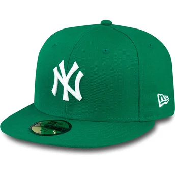 new-era-flat-brim-59fifty-essential-new-york-yankees-mlb-green-fitted-cap