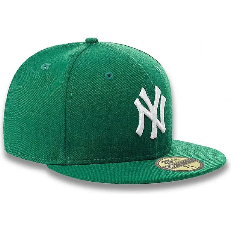 kasketter-flad-gron-tilpasset-59fifty-essential-fra-new-york-yankees-mlb-af-new-era