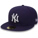 kasketter-flad-violet-tilpasset-59fifty-essential-fra-new-york-yankees-mlb-af-new-era