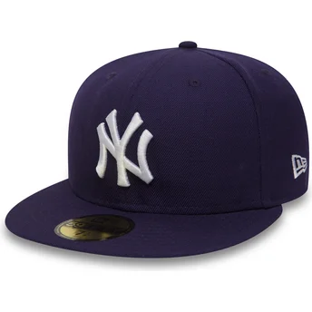 kasketter-flad-violet-tilpasset-59fifty-essential-fra-new-york-yankees-mlb-af-new-era