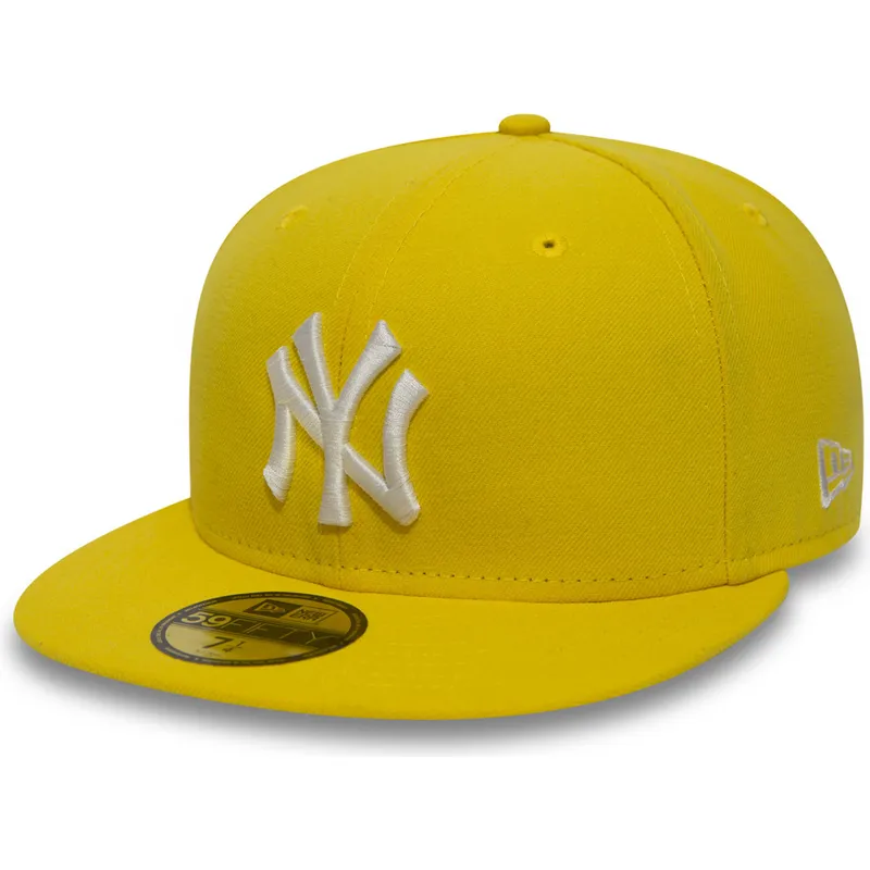 kasketter-flad-gul-tilpasset-59fifty-essential-fra-new-york-yankees-mlb-af-new-era kasketter-flad-gul-tilpasset-59fifty-essential-fra-new-york-yankees-mlb-af-new-era