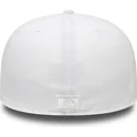 hvid-justerbar-flad-kasket-59fifty-white-on-white-fra-new-york-yankees-mlb-fra-new-era