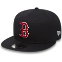 justerbar-marinebla-flad-kasket-9fifty-essential-fra-boston-red-sox-mlb-af-new-era