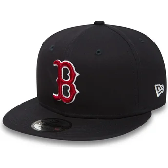 justerbar-marinebla-flad-kasket-9fifty-essential-fra-boston-red-sox-mlb-af-new-era